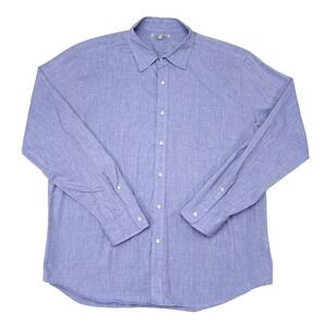 Alex Mill Shirt Mens Size XL Heathered Blue Button Down Casual Office Career